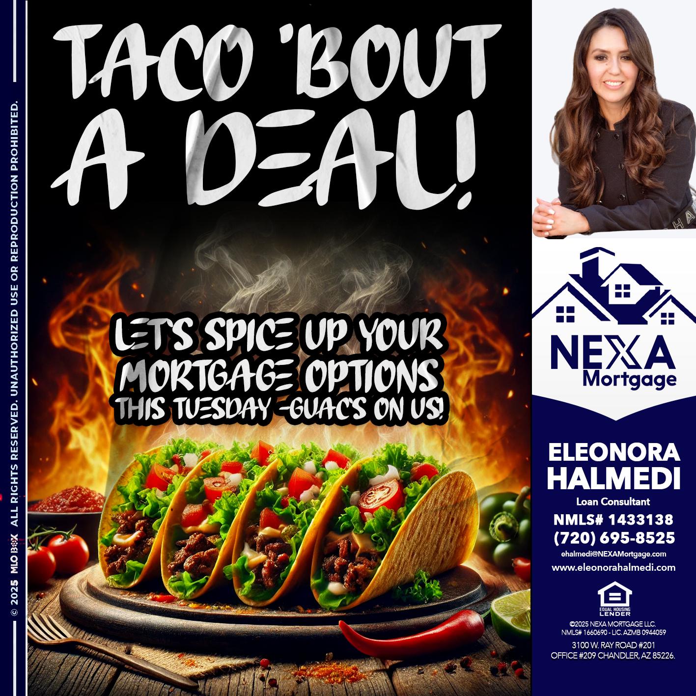 TACO BOUT - Eleonora Halmedi -Mortgage Advisor