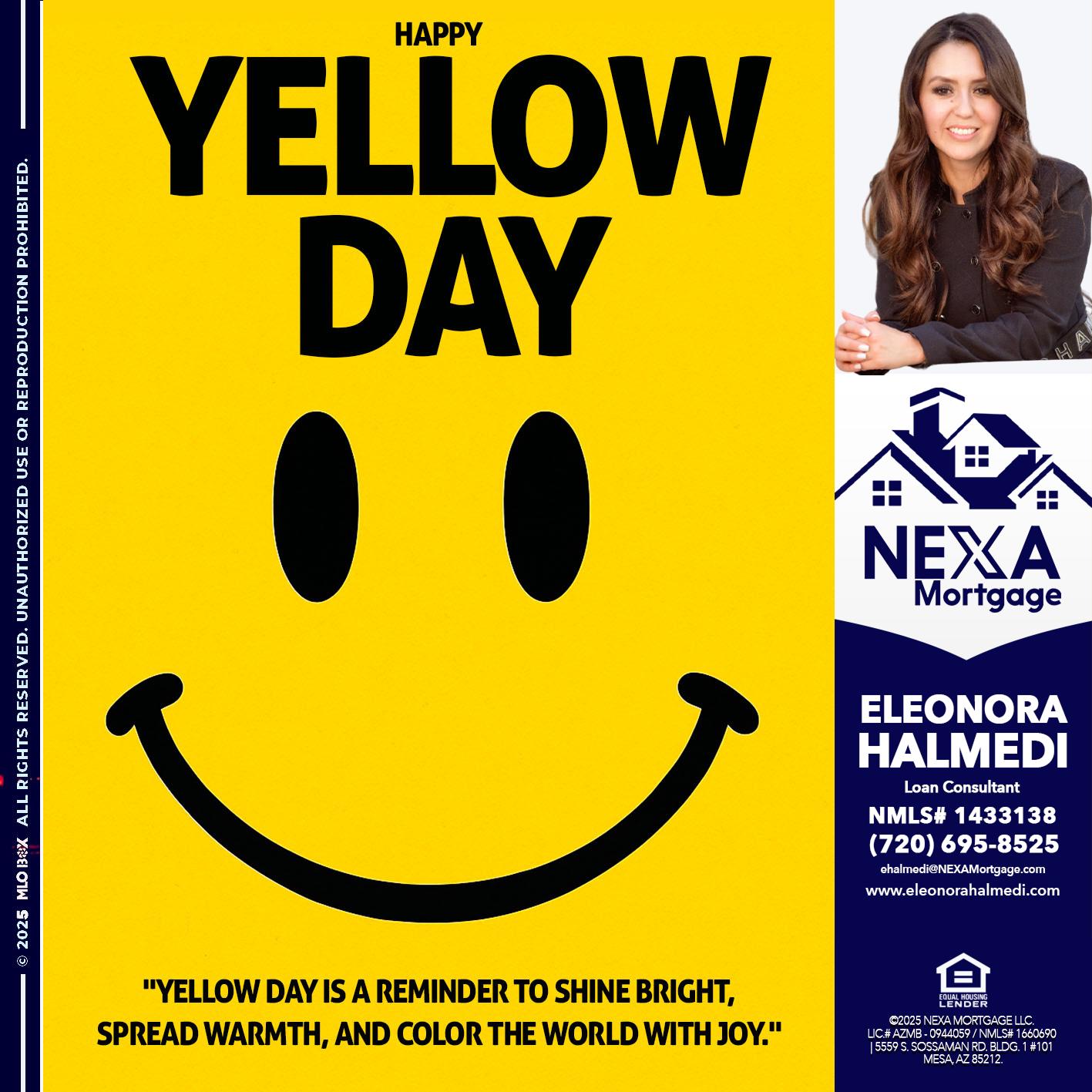 YELLOW DAY - Eleonora Halmedi -Mortgage Advisor