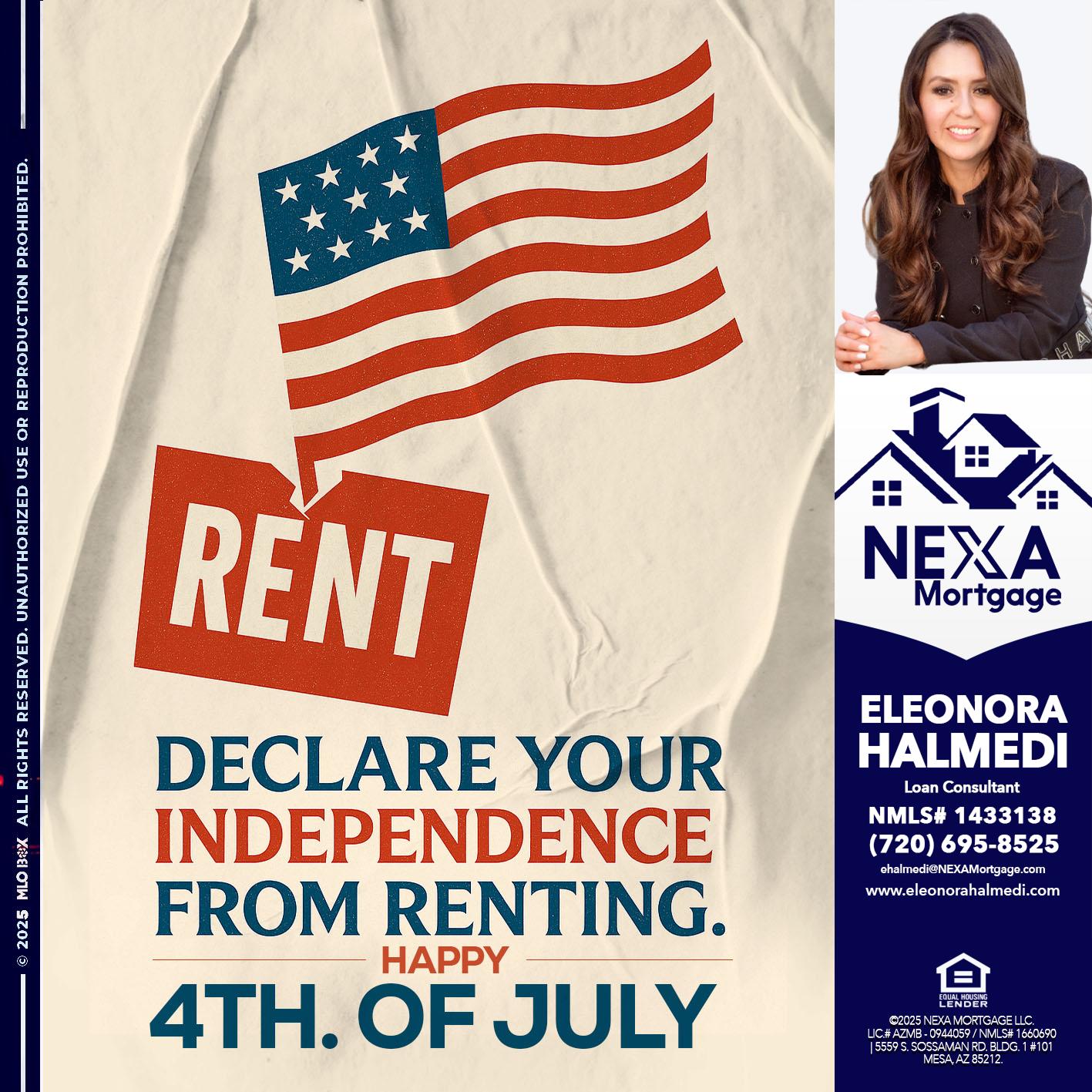 DECLARE YOUR INDEPENDENCE - Eleonora Halmedi -Mortgage Advisor