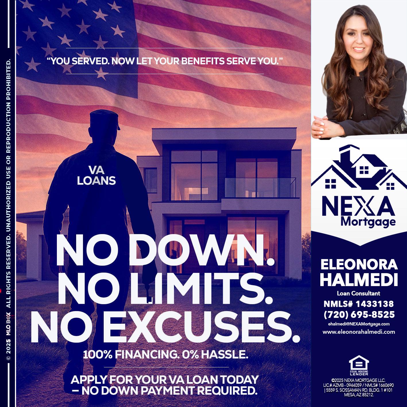 NO DOWN. NO LIMIT. - Eleonora Halmedi -Mortgage Advisor