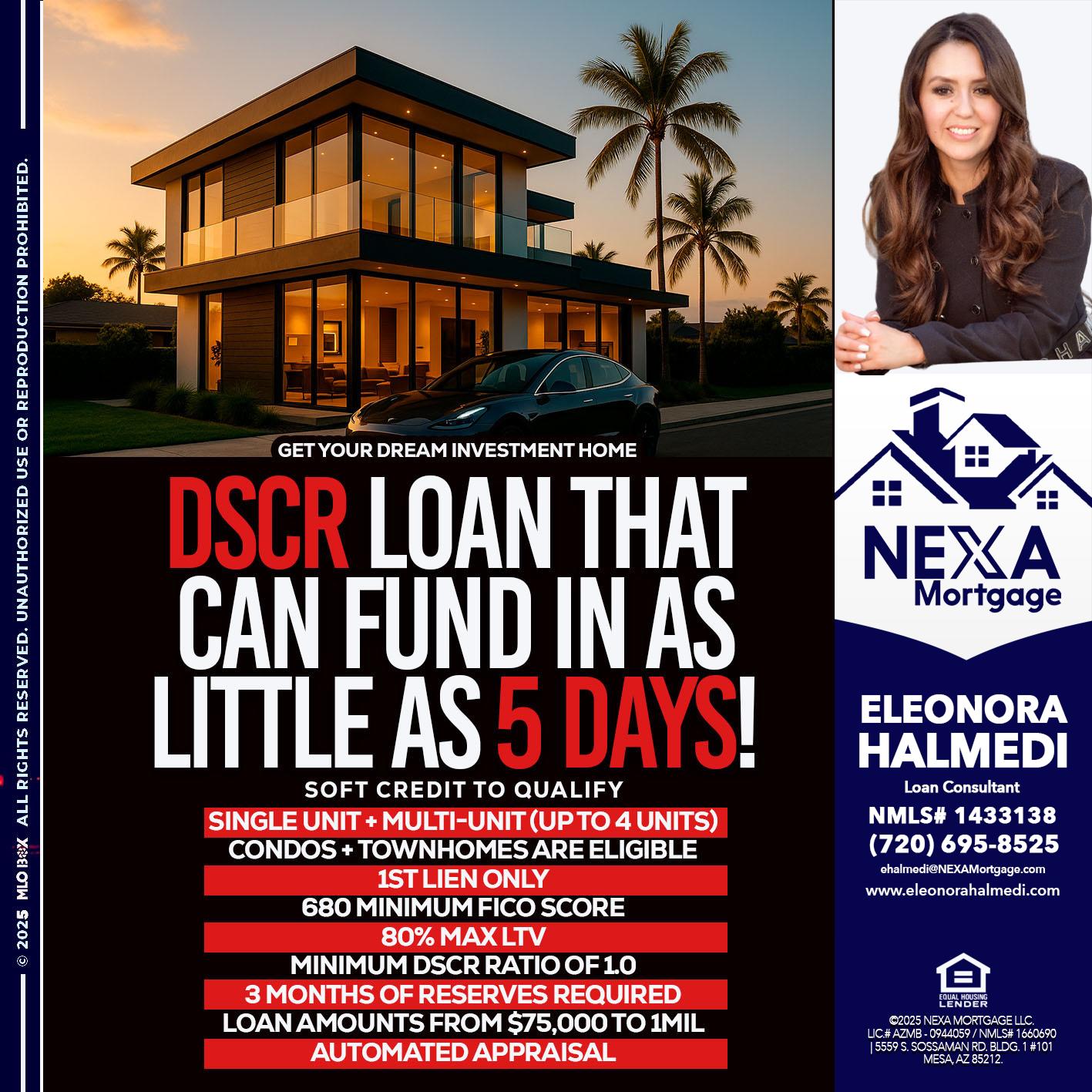 DSCR LOAN - Eleonora Halmedi -Mortgage Advisor