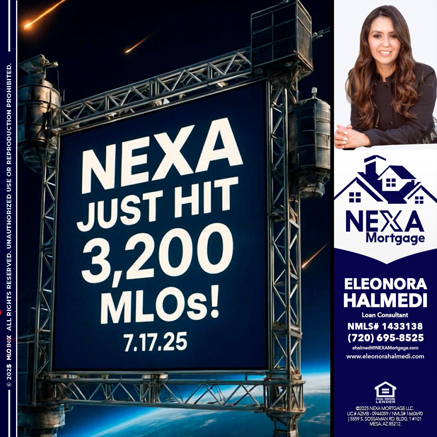 NEXA JUST HIT 3,200 - Eleonora Halmedi -Mortgage Advisor