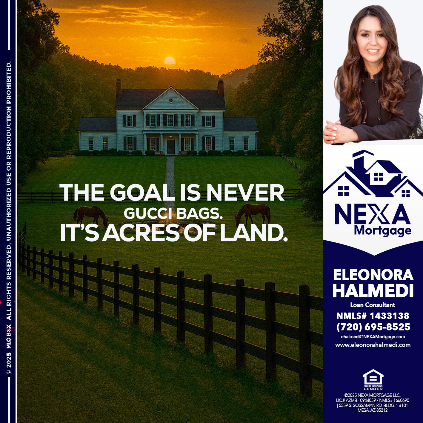 THE GOAL IS NEVER - Eleonora Halmedi -Mortgage Advisor