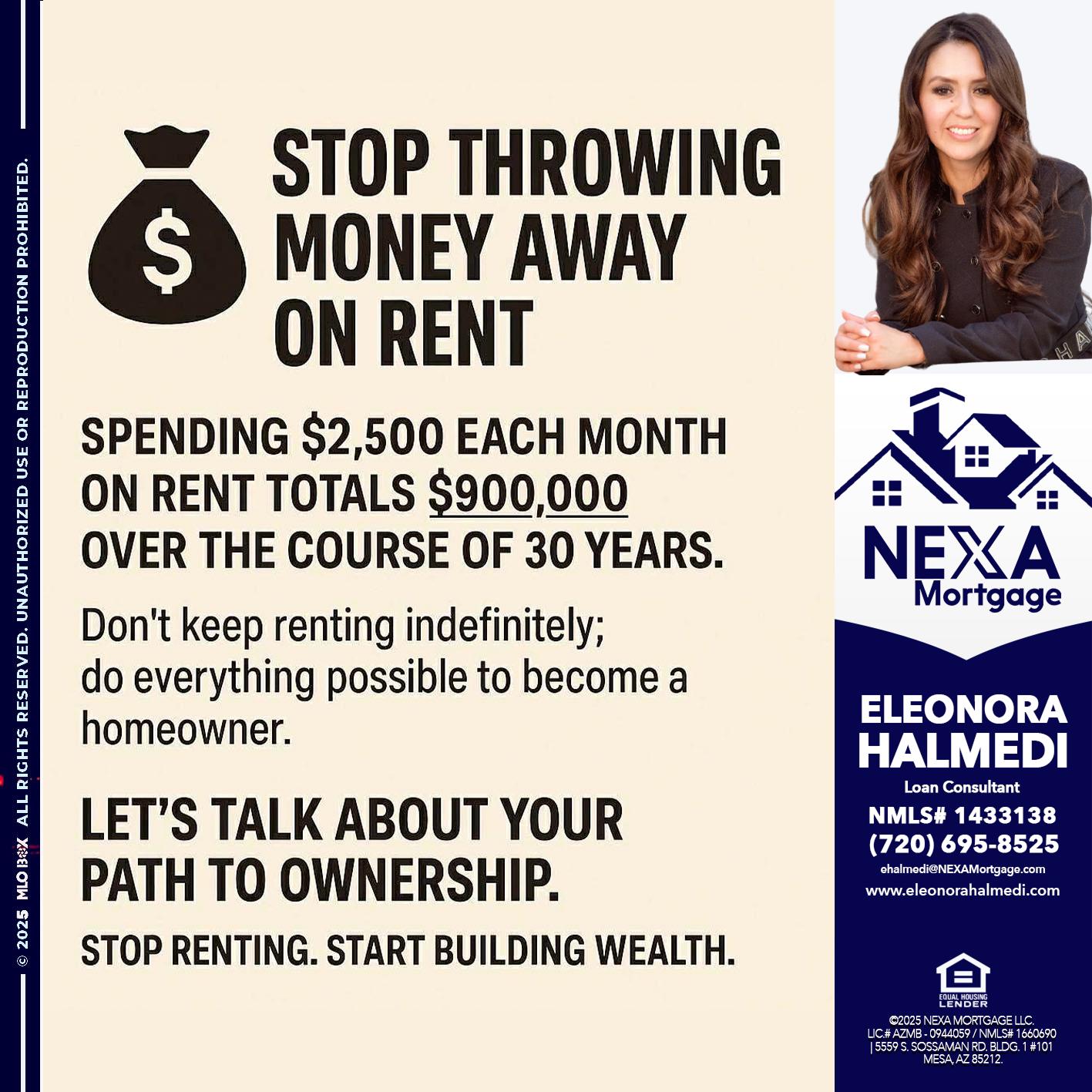 STOP THROWING - Eleonora Halmedi -Mortgage Advisor