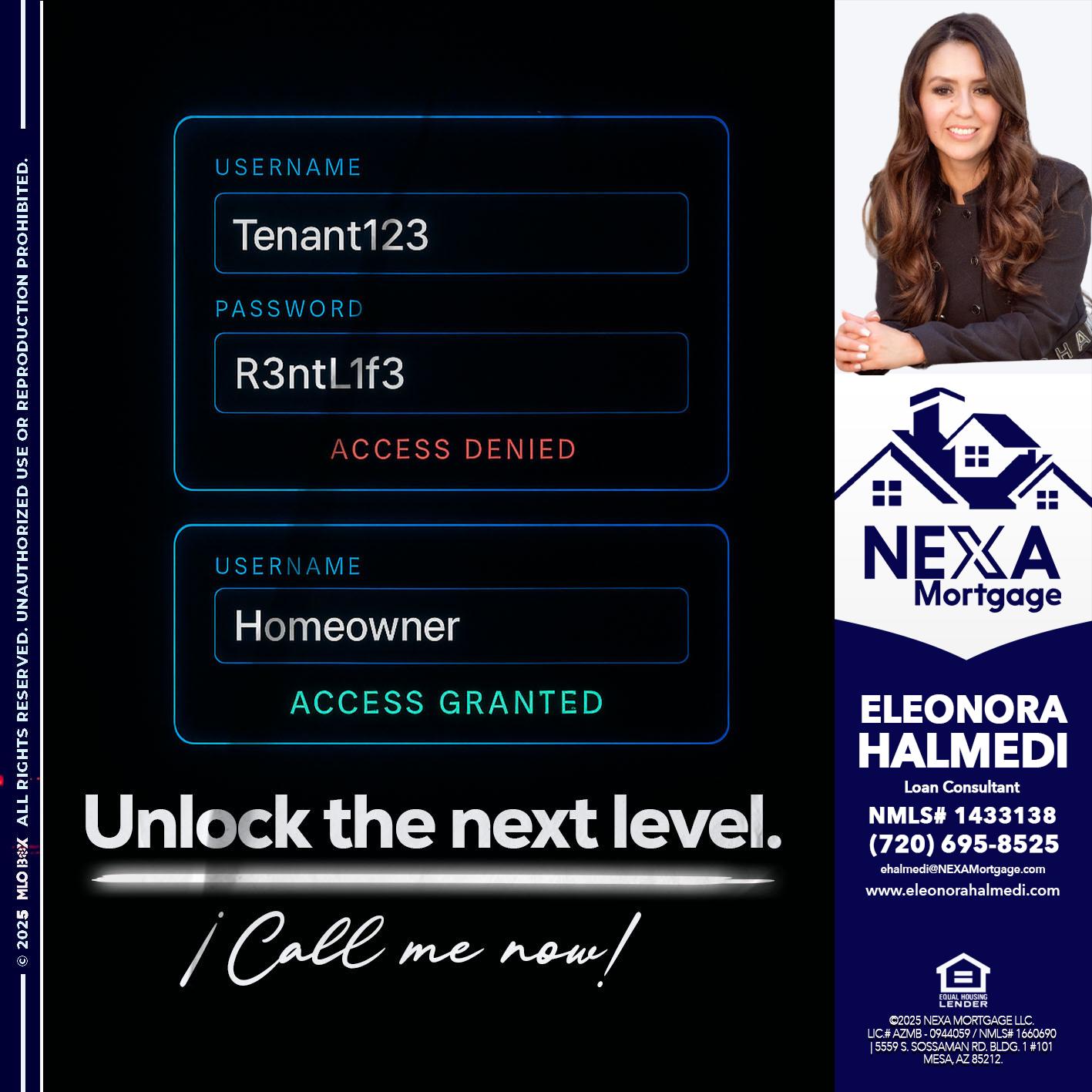 UNLOCK THE NEXT LEVEL - Eleonora Halmedi -Mortgage Advisor