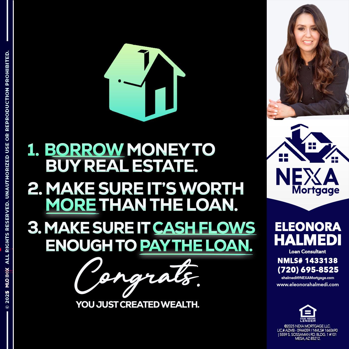 BORROW MONEY - Eleonora Halmedi -Mortgage Advisor