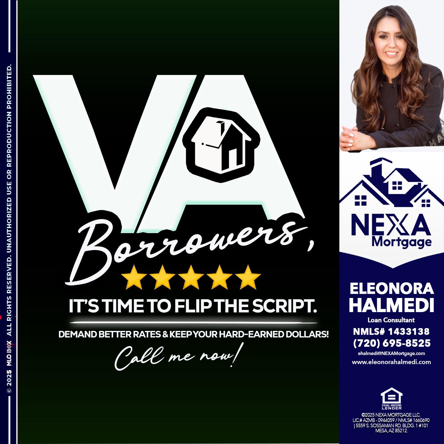 VA BORROWERS - Eleonora Halmedi -Mortgage Advisor