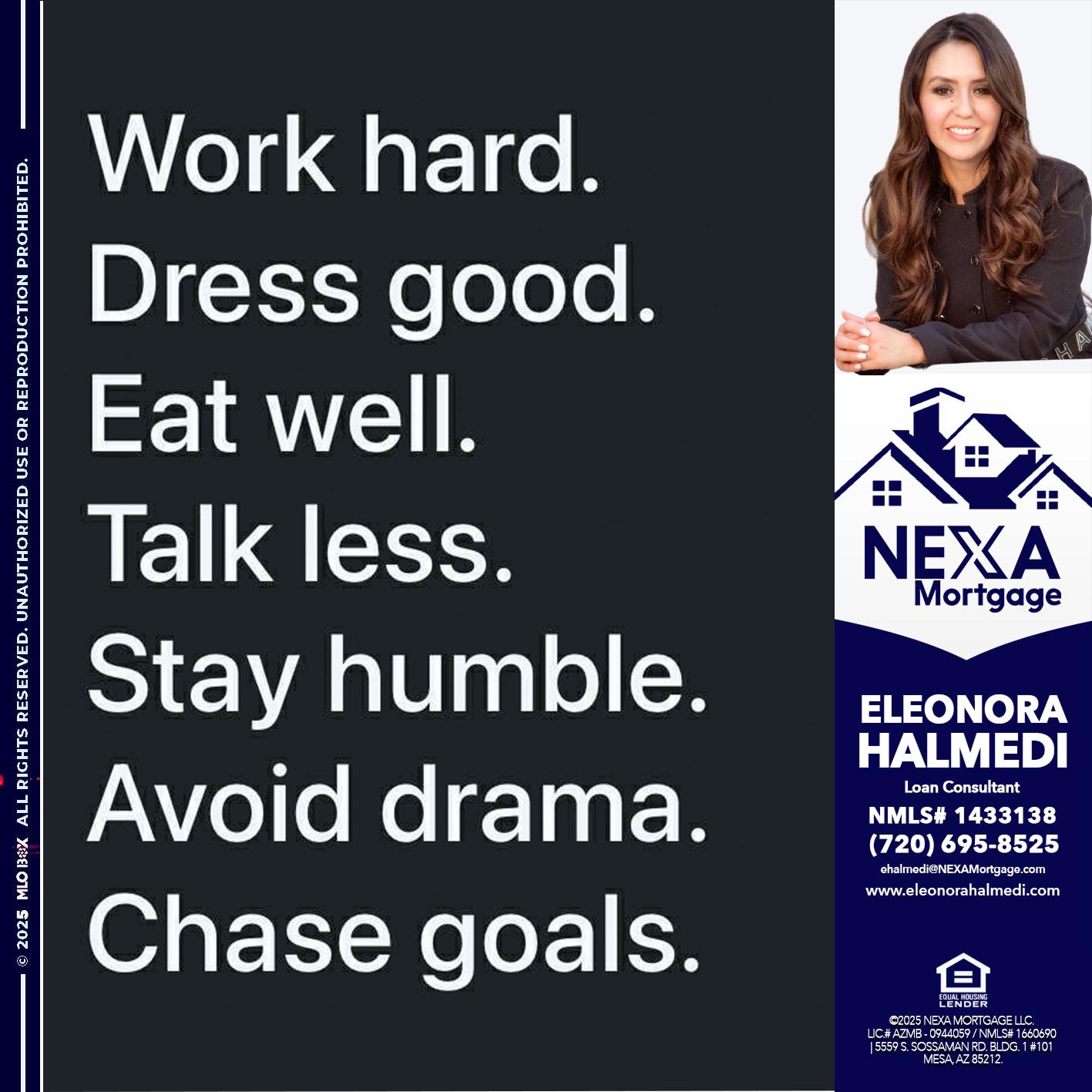 work hard - Eleonora Halmedi -Mortgage Advisor