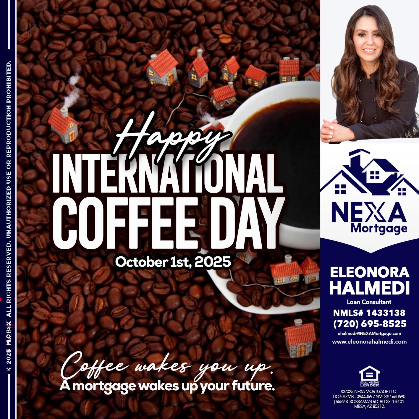 INTERNATIONAL COFFEE DAY - Eleonora Halmedi -Mortgage Advisor