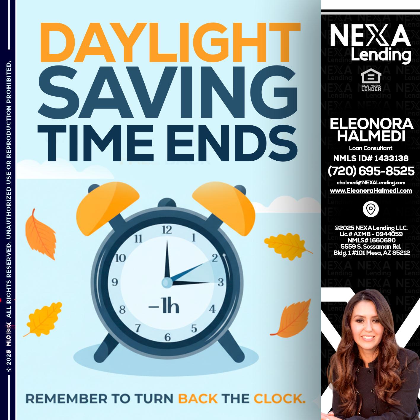 daylight saving - Eleonora Halmedi -Mortgage Advisor