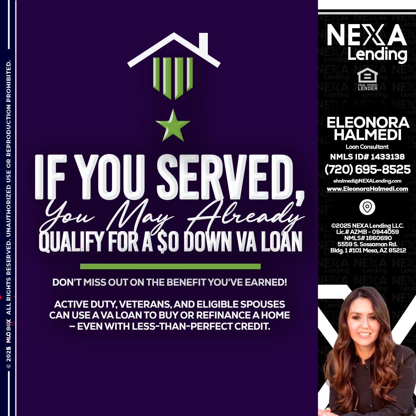 IF YOU SERVED - Eleonora Halmedi -Mortgage Advisor
