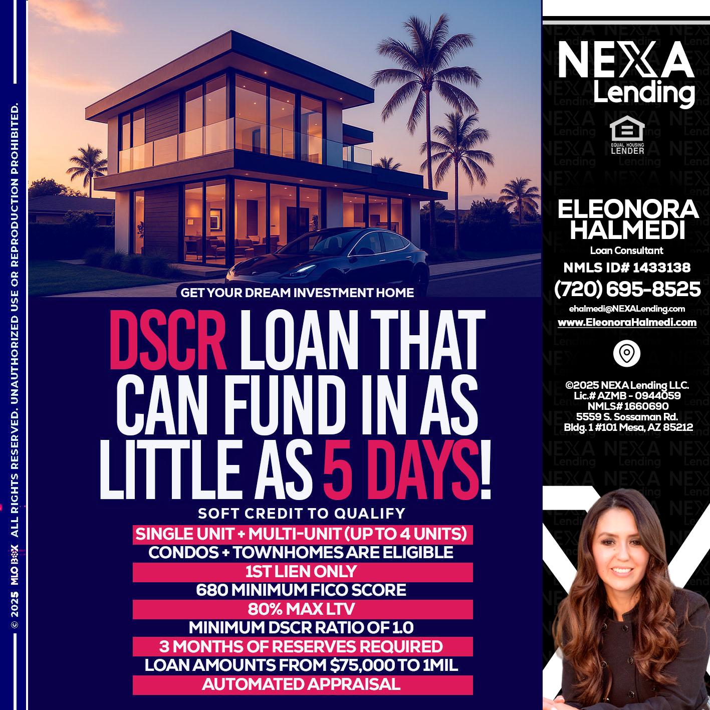 DSCR - Eleonora Halmedi -Mortgage Advisor