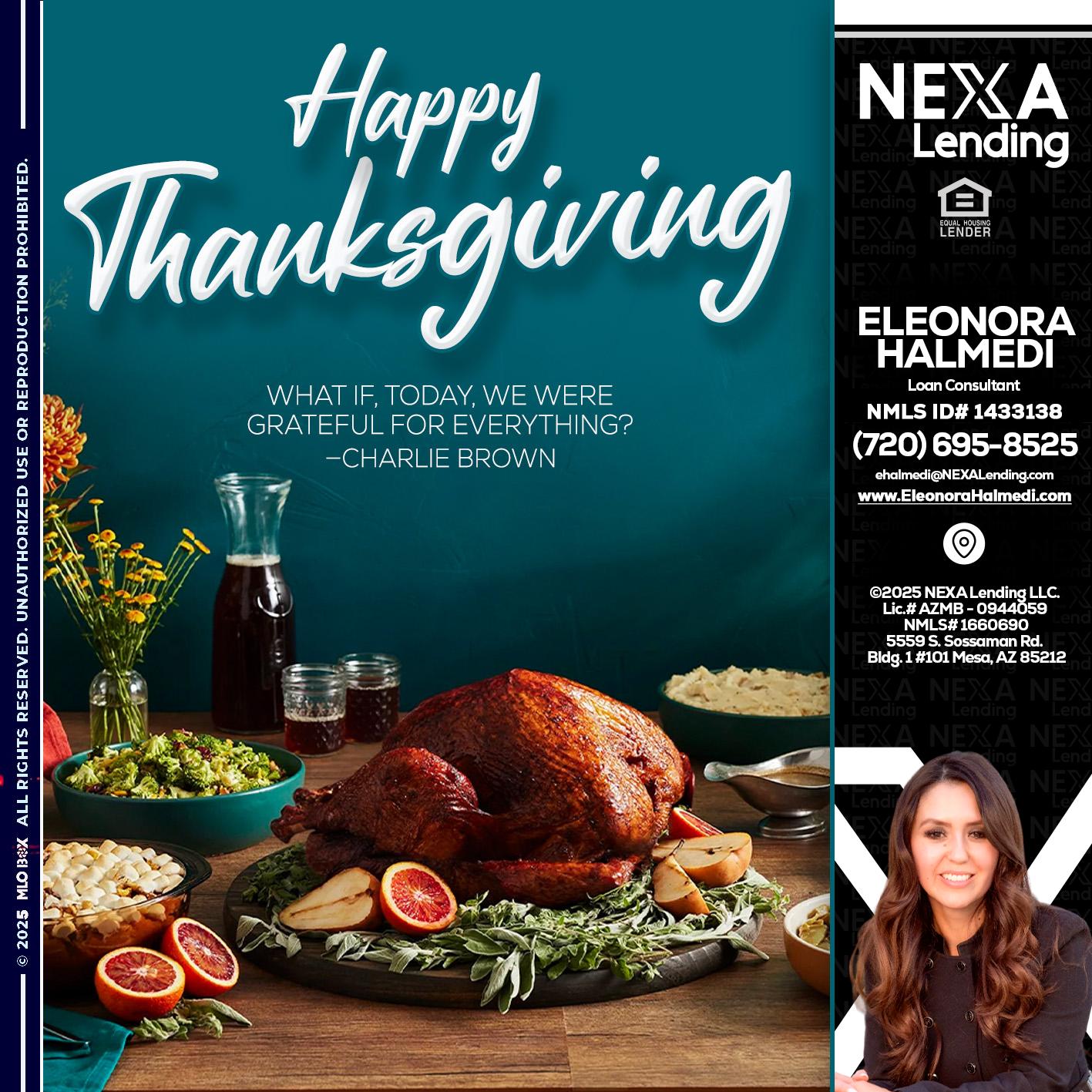 happy Thanksgiving - Eleonora Halmedi -Mortgage Advisor