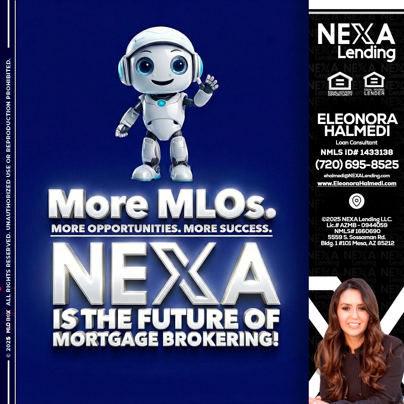 MORE MLOs - Eleonora Halmedi -Mortgage Advisor