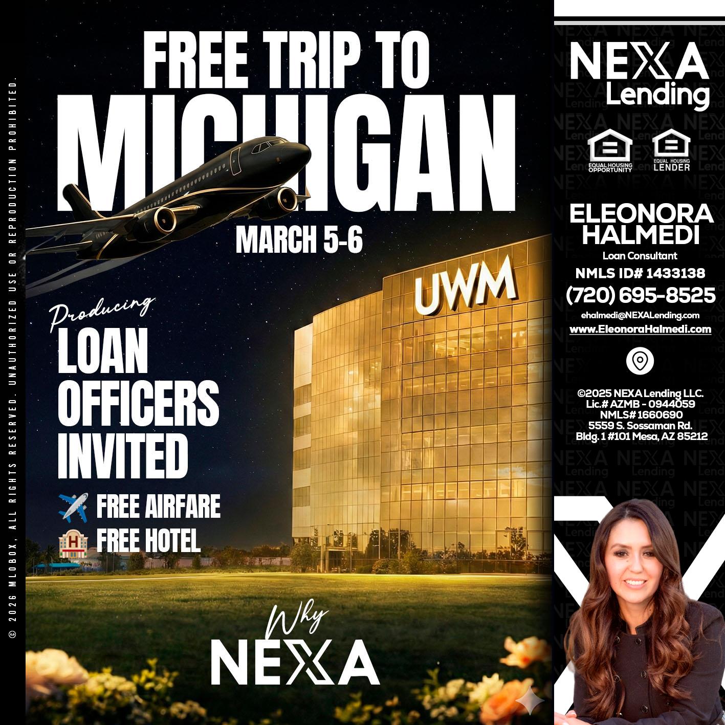free Michigan trip - Eleonora Halmedi -Mortgage Advisor