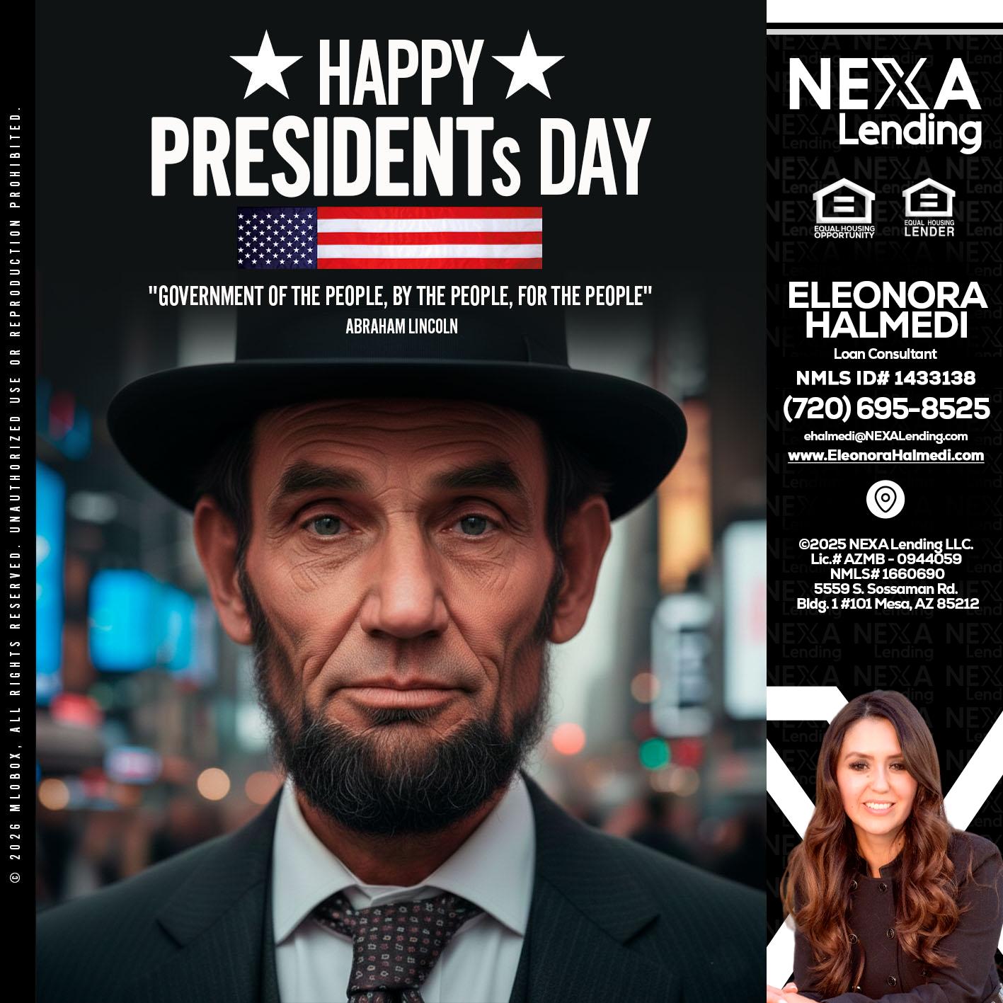 PRESIDENTS DAY - Eleonora Halmedi -Mortgage Advisor