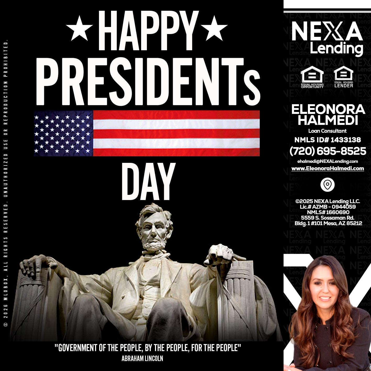 happy presidents day - Eleonora Halmedi -Mortgage Advisor