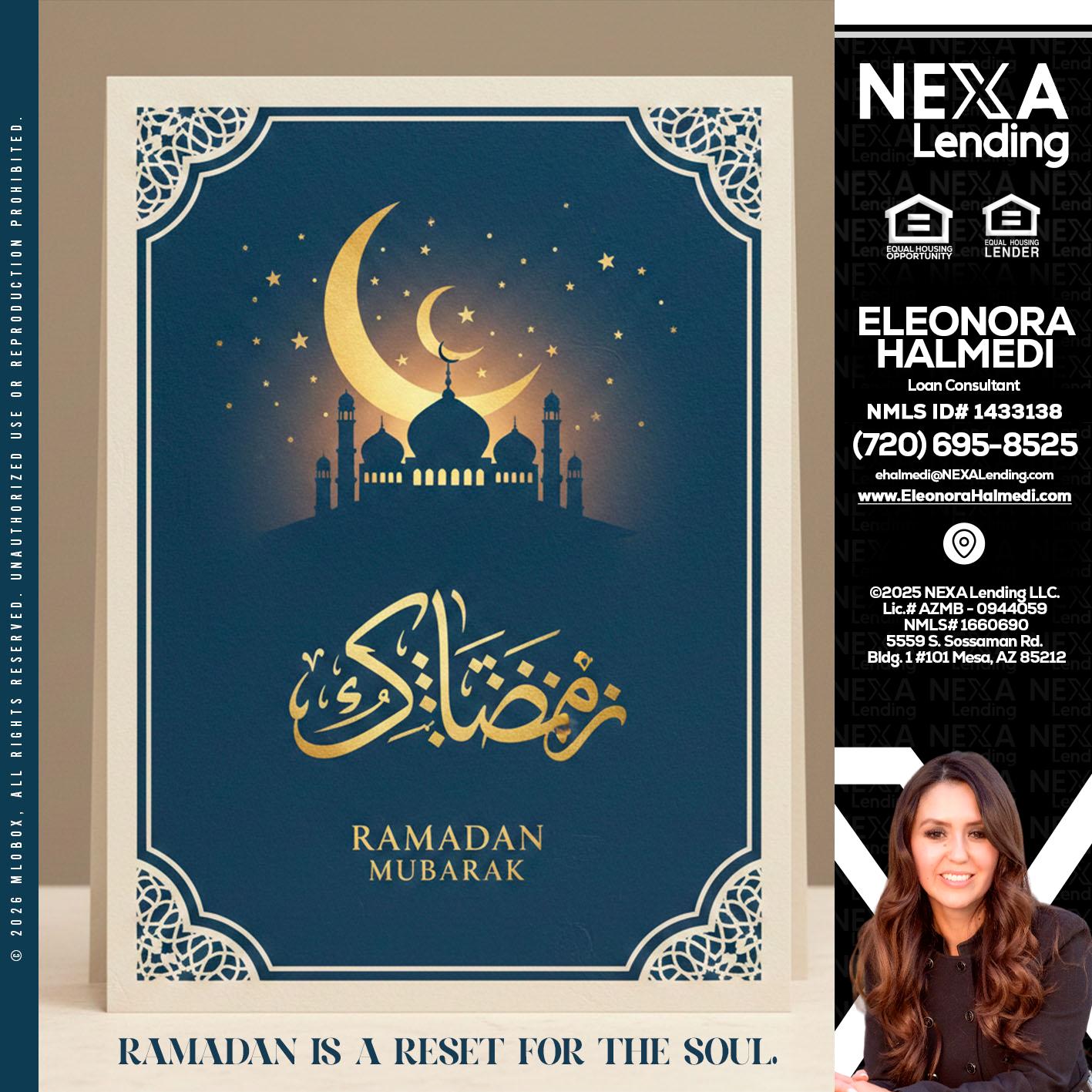 HAPPY RAMADAN - Eleonora Halmedi -Mortgage Advisor