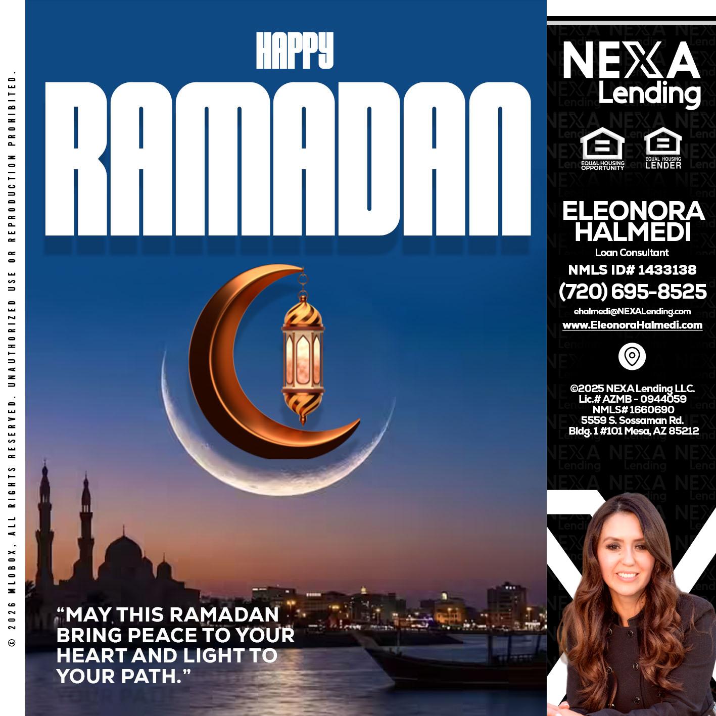 RAMADAN - Eleonora Halmedi -Mortgage Advisor