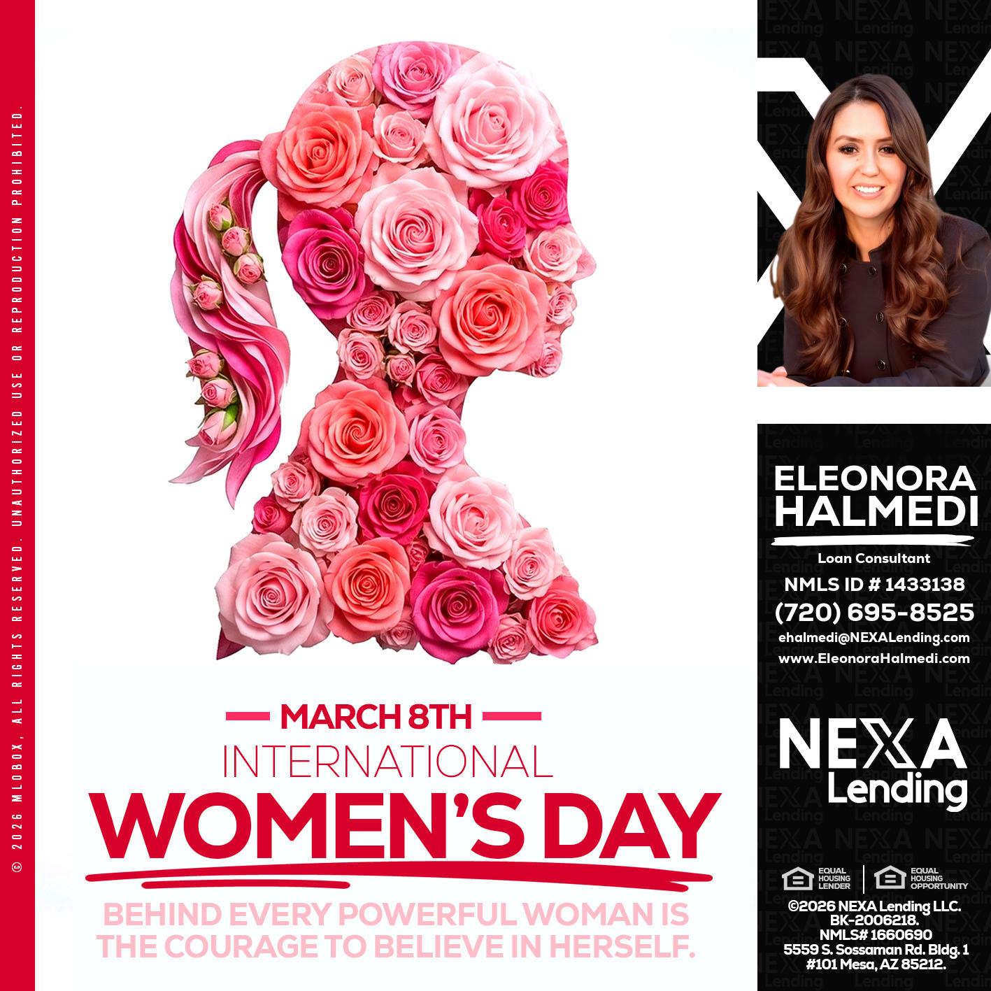 MARCH 8TH - Eleonora Halmedi -Mortgage Advisor