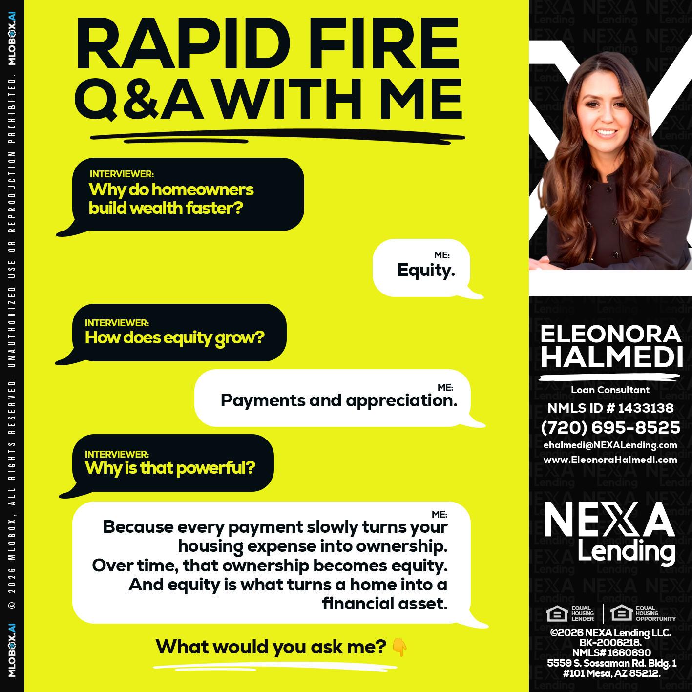 RAPID FIRE Q&A - Eleonora Halmedi -Mortgage Advisor