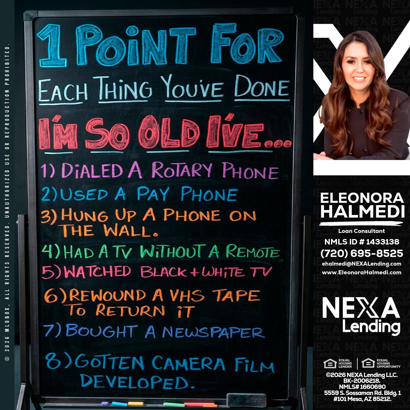 1 point for - Eleonora Halmedi -Mortgage Advisor