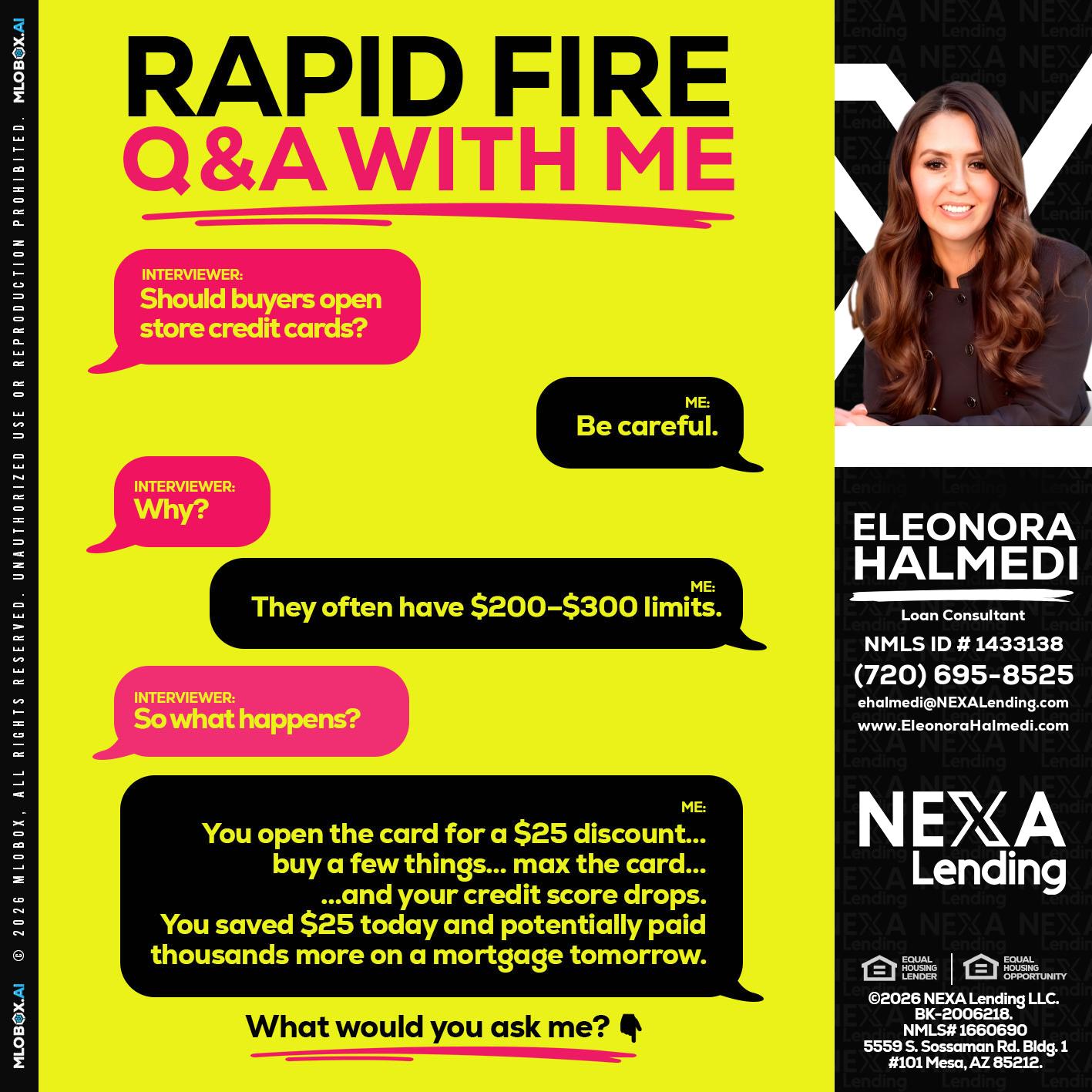RAPID FIRE Q&A - Eleonora Halmedi -Mortgage Advisor
