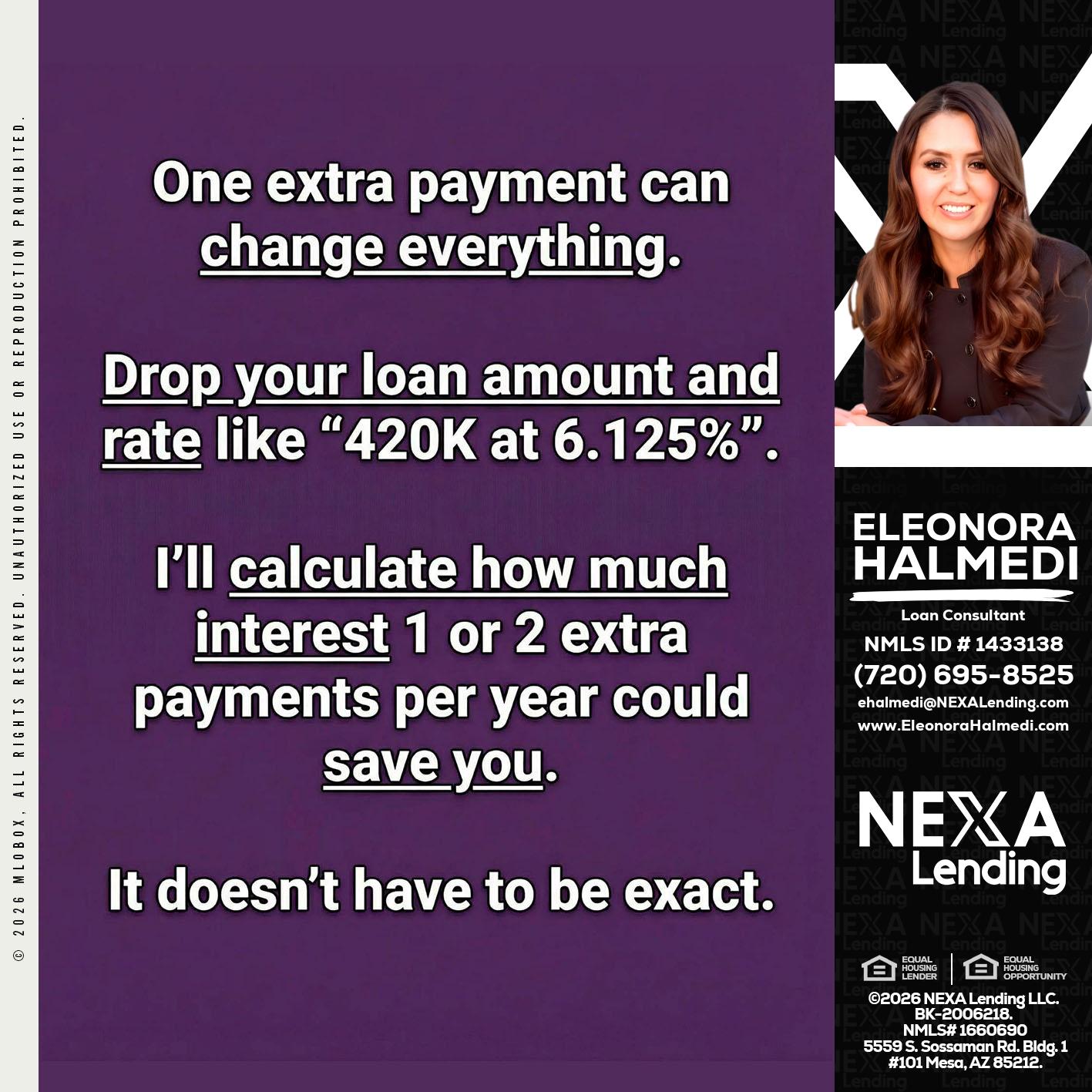 ONE EXTRA - Eleonora Halmedi -Mortgage Advisor