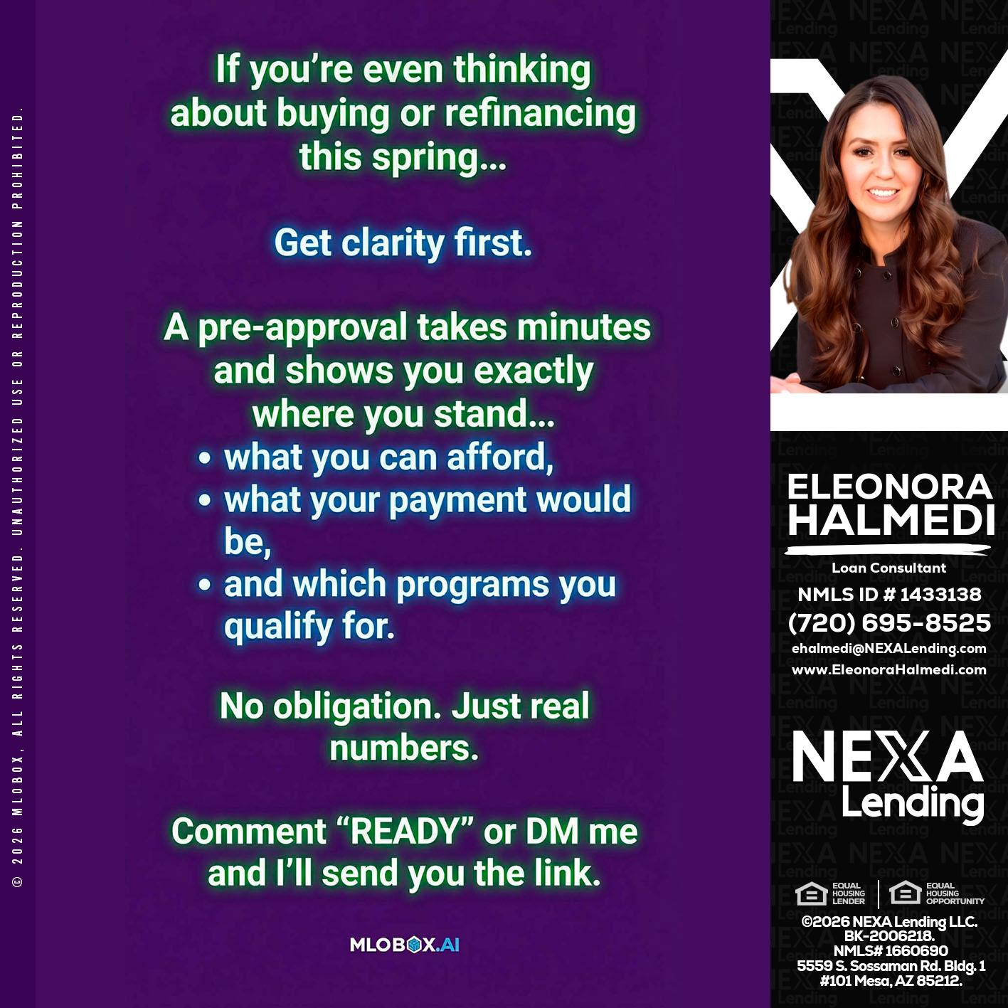 IF YOU THINKING - Eleonora Halmedi -Mortgage Advisor