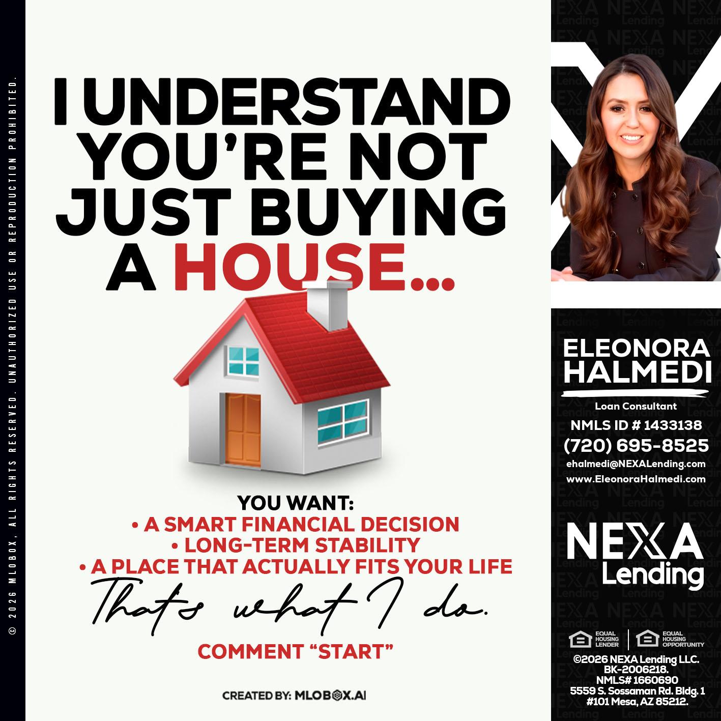 I UNDERSTAND - Eleonora Halmedi -Mortgage Advisor