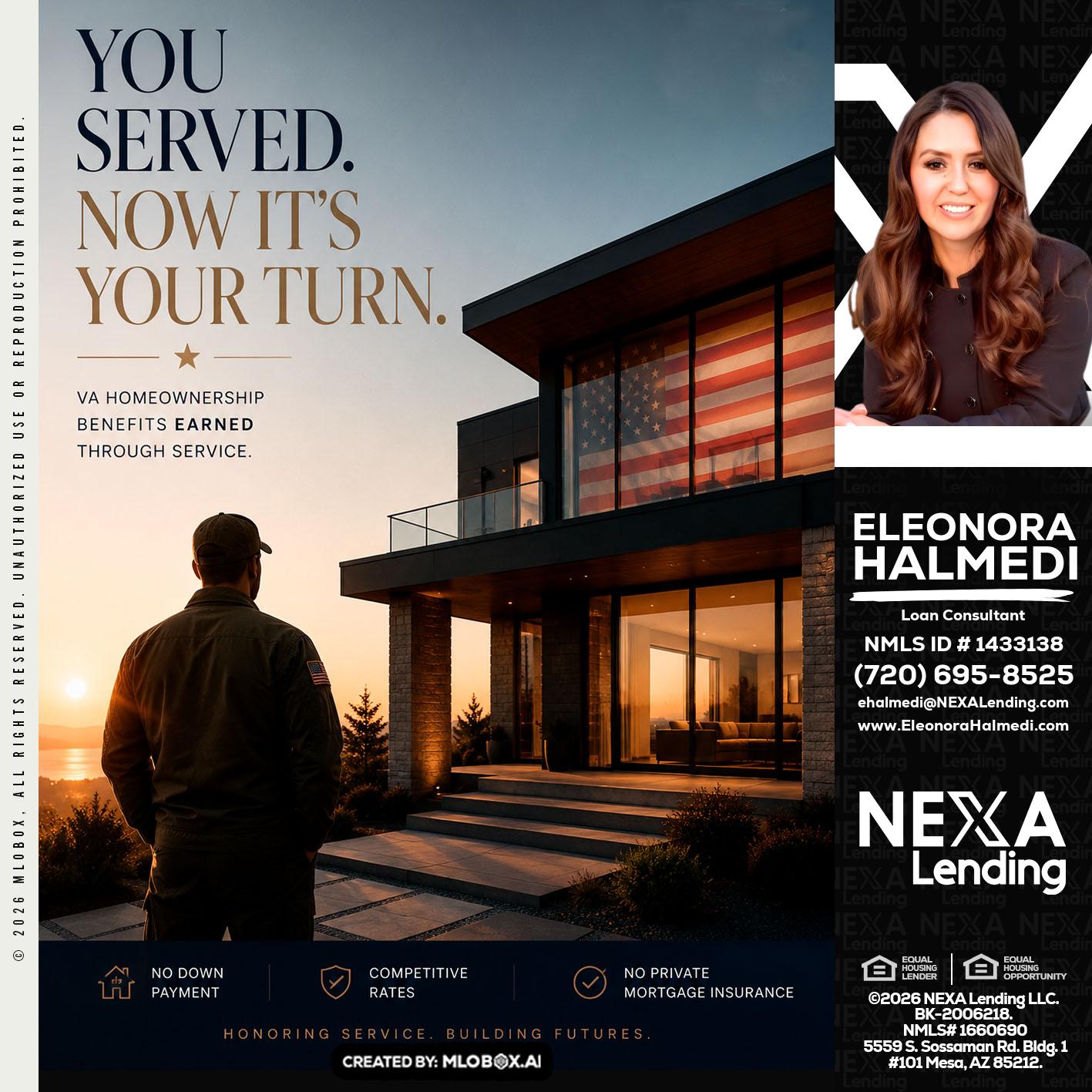 YOU SERVED - Eleonora Halmedi -Mortgage Advisor