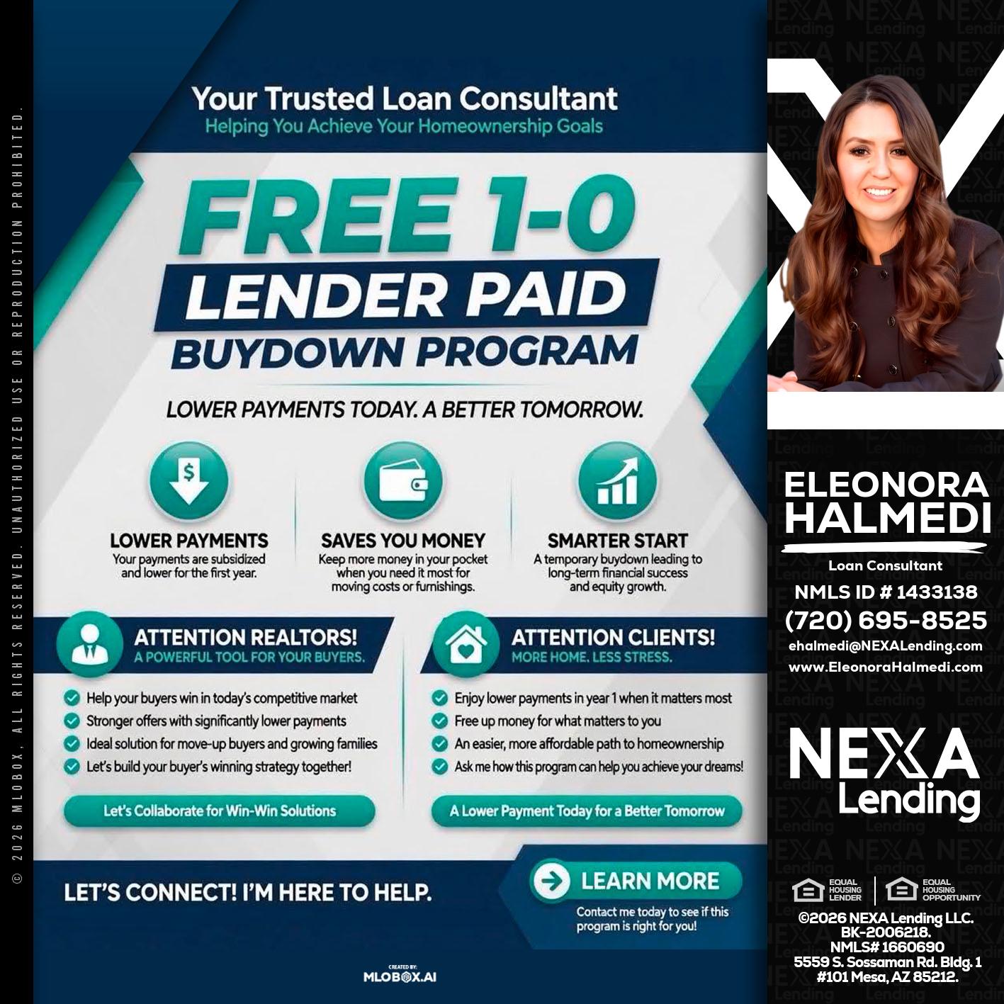 FREE 1-0 - Eleonora Halmedi -Mortgage Advisor