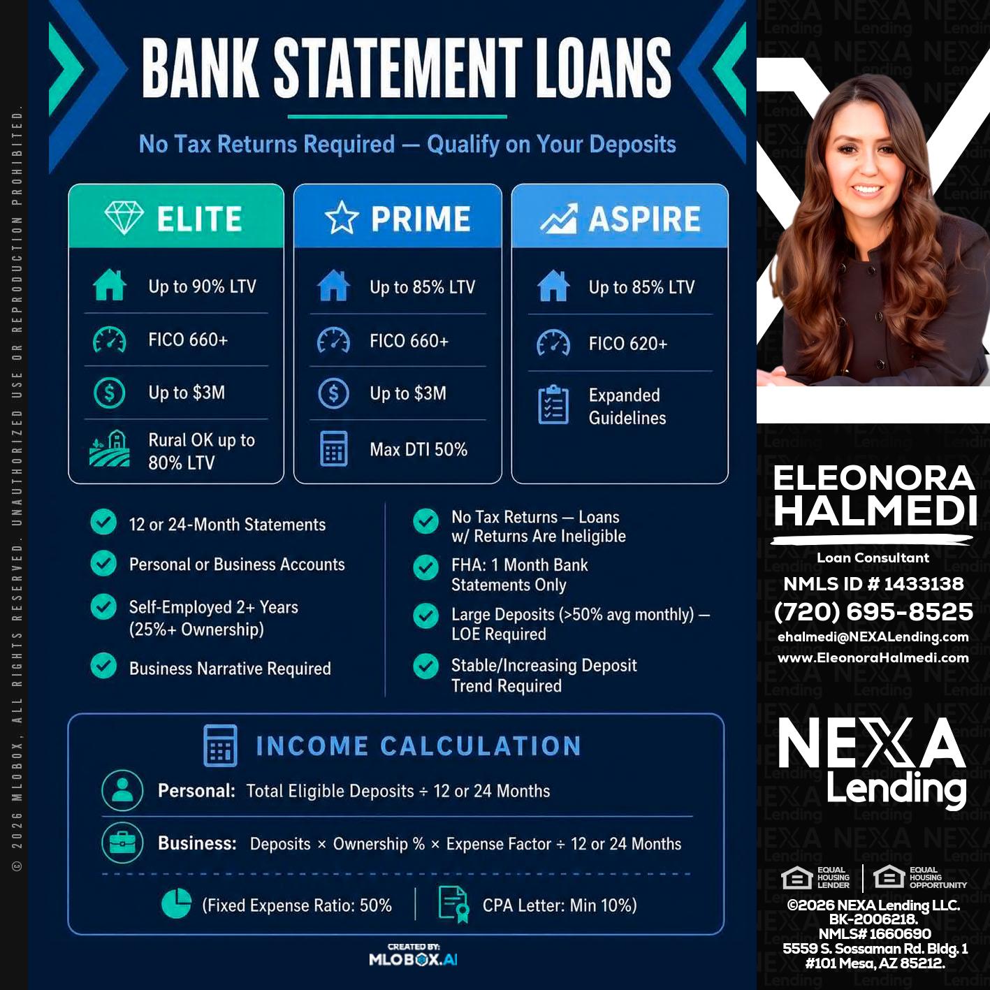 BANK STATEMENT - Eleonora Halmedi -Mortgage Advisor