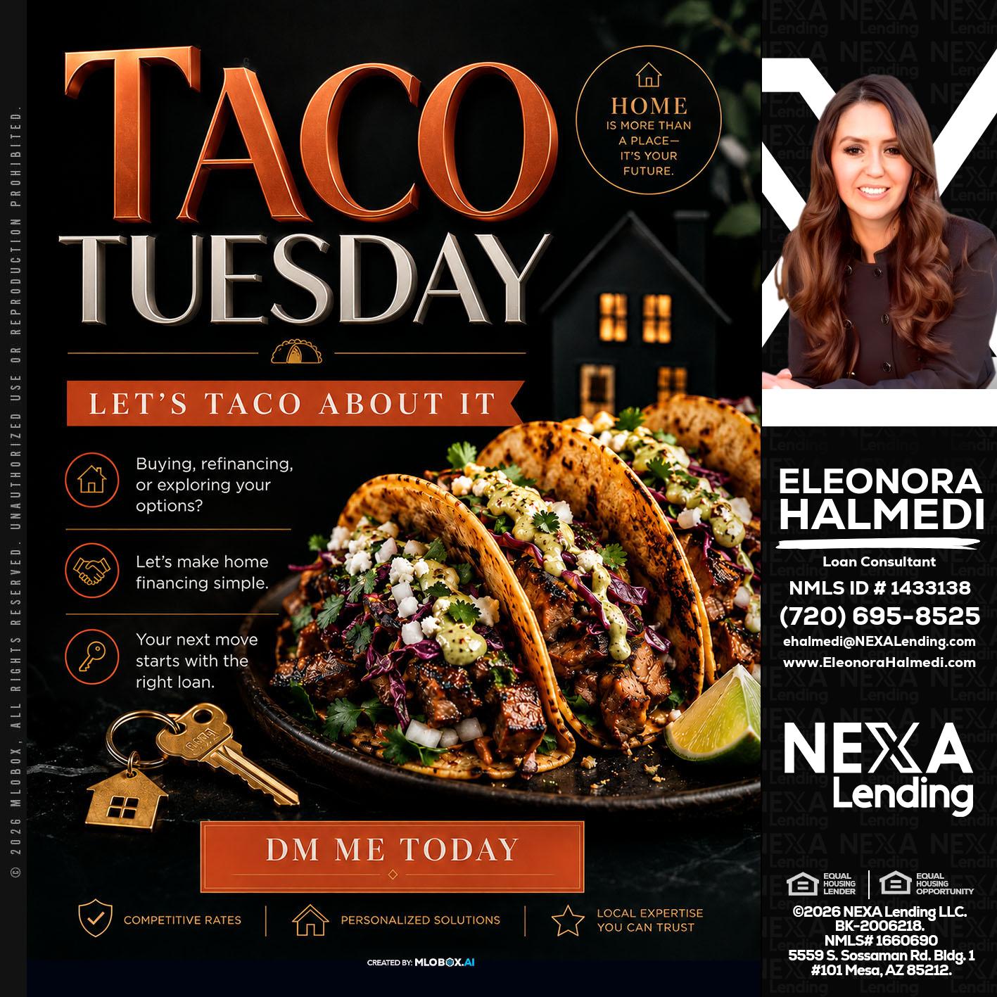 TACO TUESDAY - Eleonora Halmedi -Mortgage Advisor