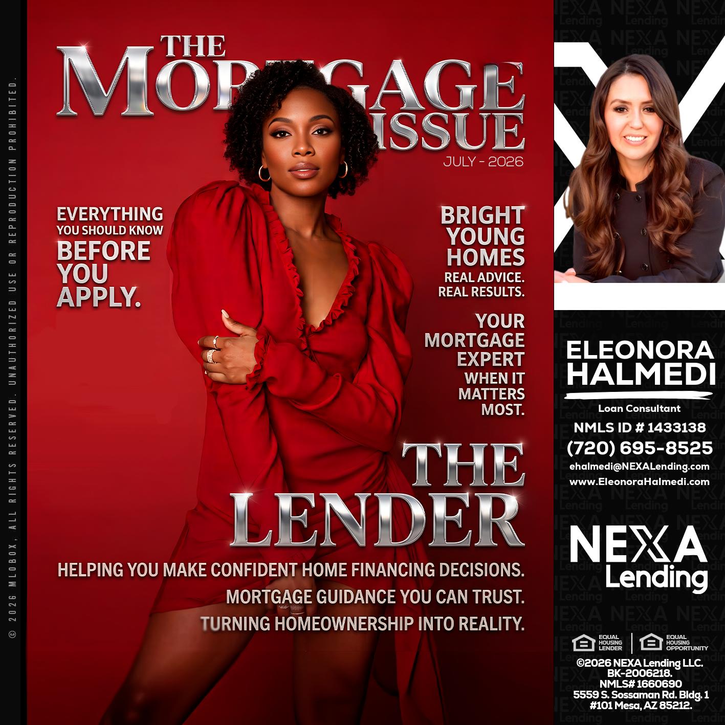 THE MORTGAGE ISSUE JULY - Eleonora Halmedi -Mortgage Advisor