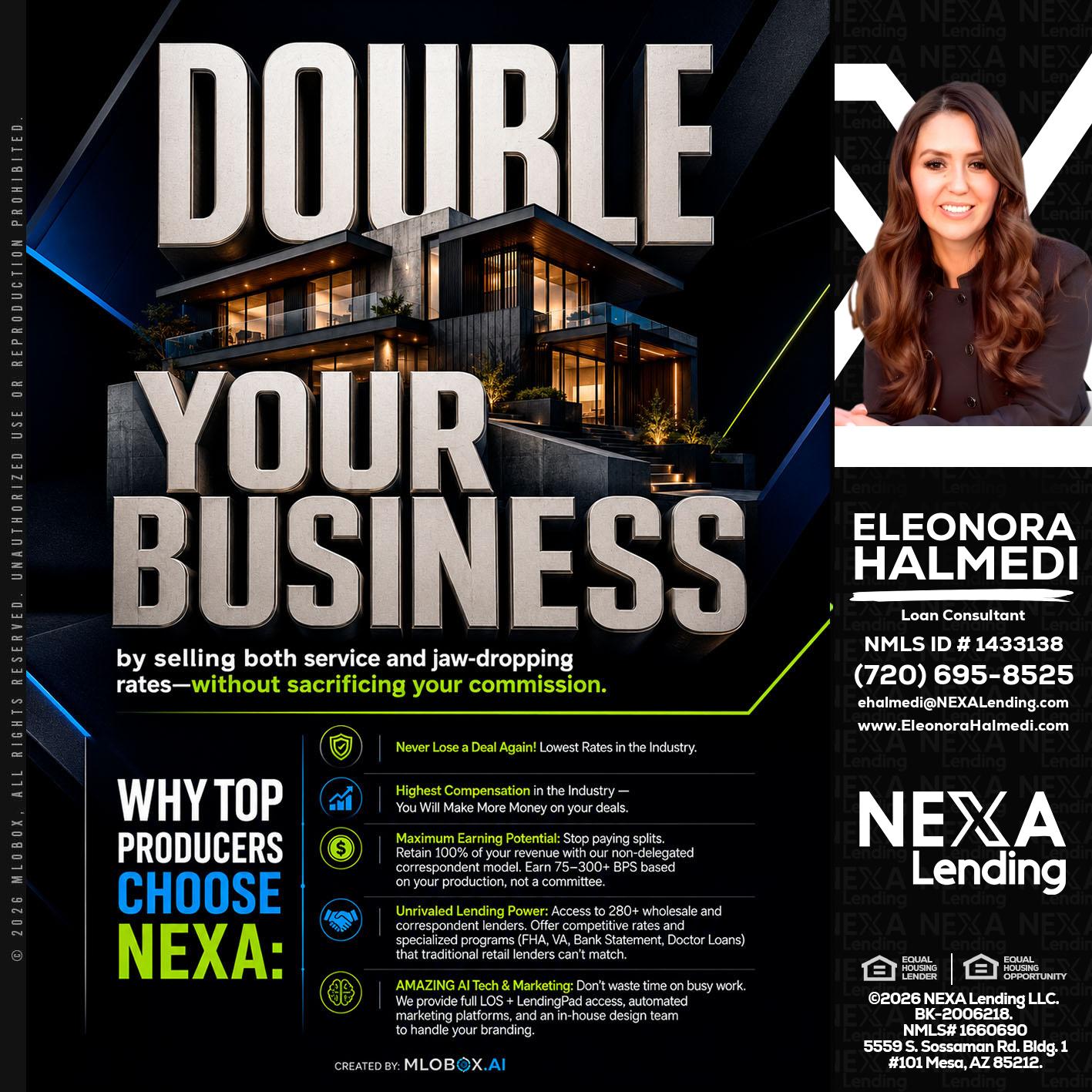 DOUBLE YOUR BUSINESS - Eleonora Halmedi -Mortgage Advisor