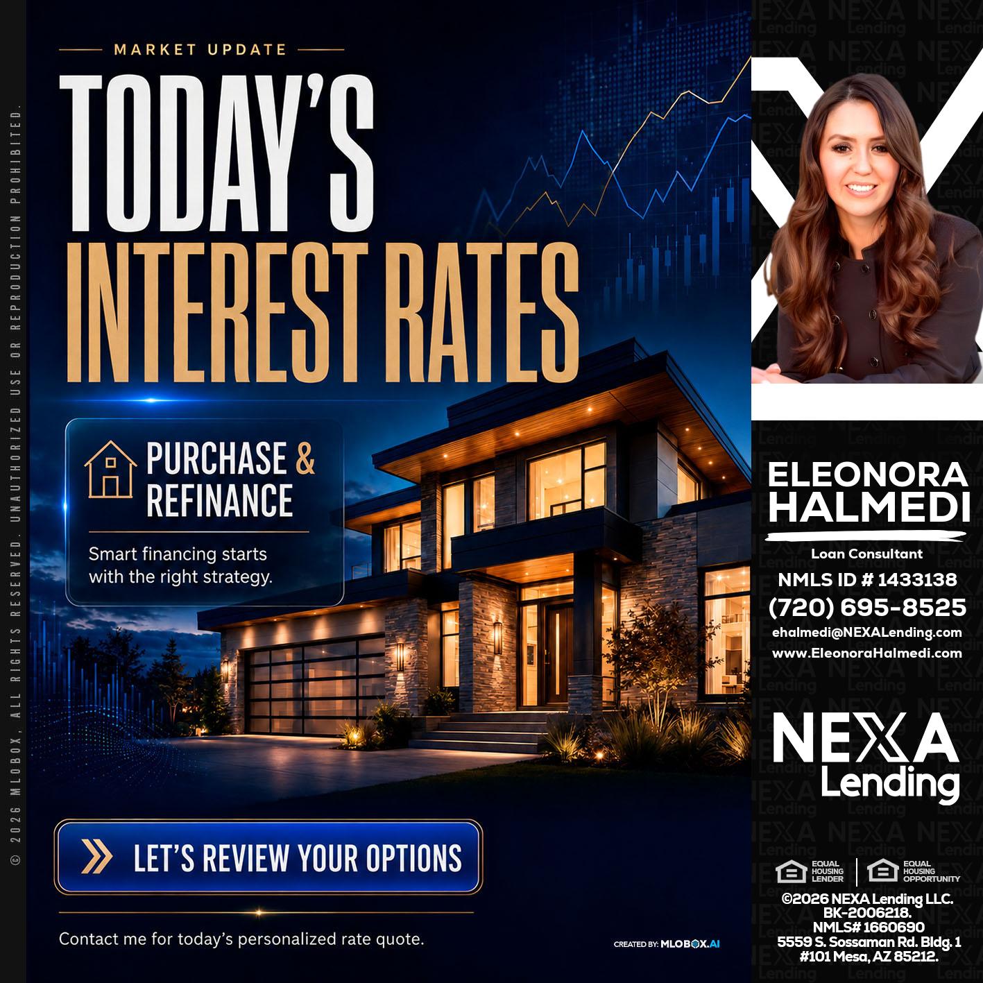TODAYS RATES - Eleonora Halmedi -Mortgage Advisor